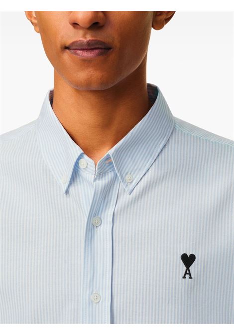Camicia a righe in azzurro AMI Paris - uomo AMI PARIS | HSH763CO0087475